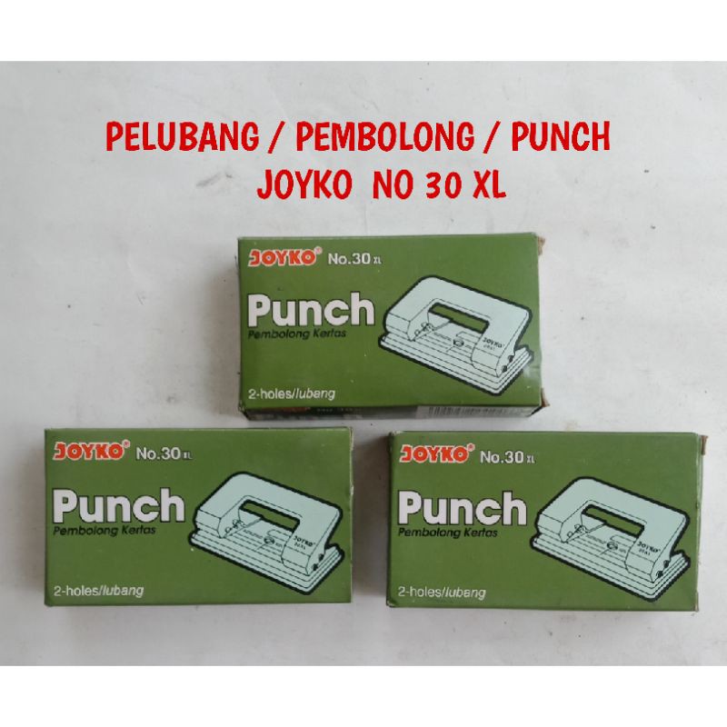 

PELUBANG/ PEMBOLONG / PUNCH KERTAS JOYKO NO. 30 XL ( 2 lubang)