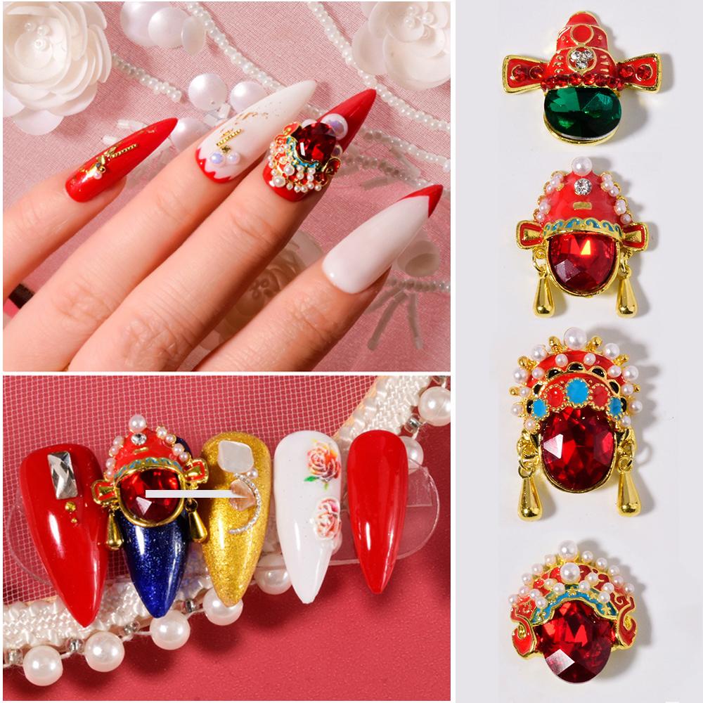 AUGUSTINA Dekorasi Nail Art Agustina Tahun Baru Meriah Mewah Shiny Manicure Accessories