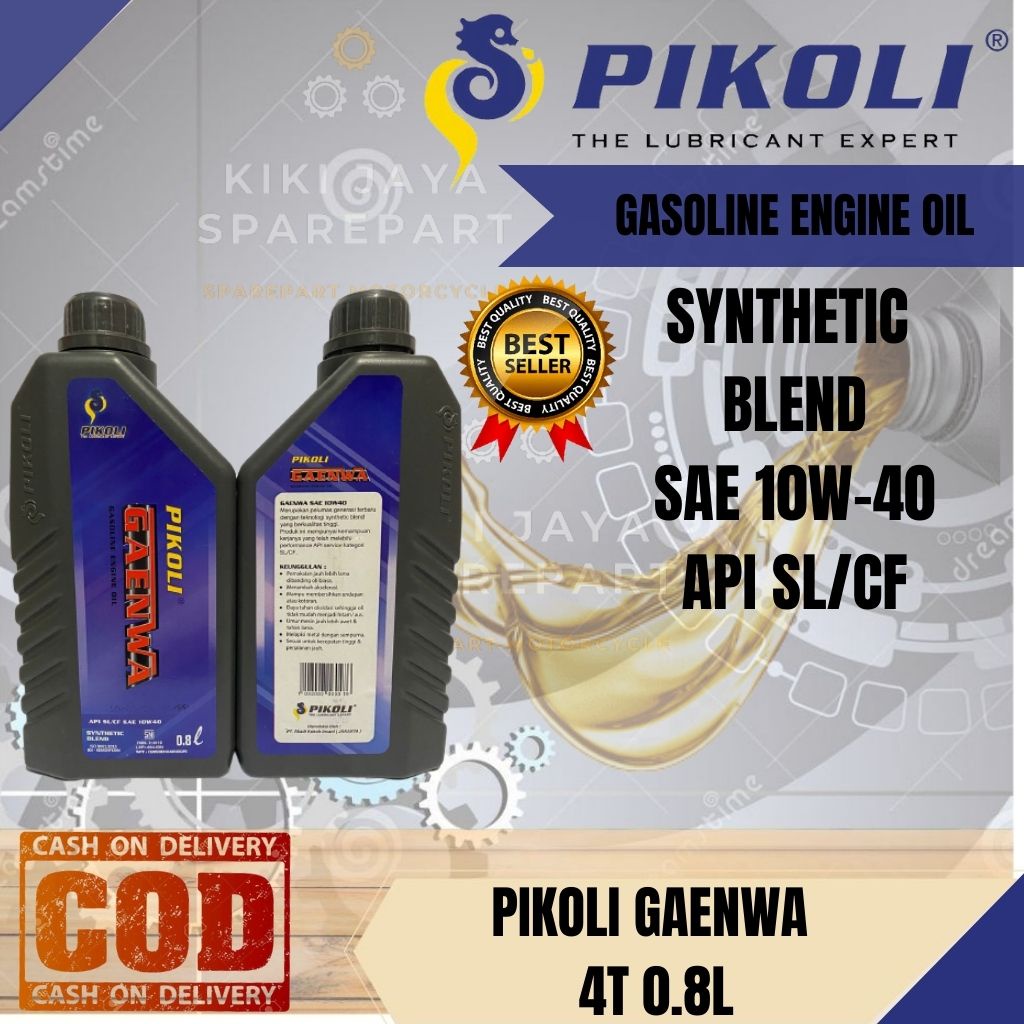 OLI PIKOLI 4T GAENWA SYINTHETIC BLEND 10W40 800ML / 0.8L ORIGINAL