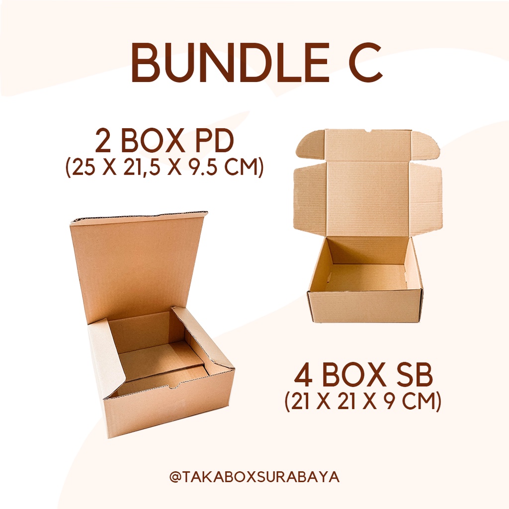 

Bundle C - Kardus hampers box diecut packing parcel packaging souvenir kado ecer murah bflute