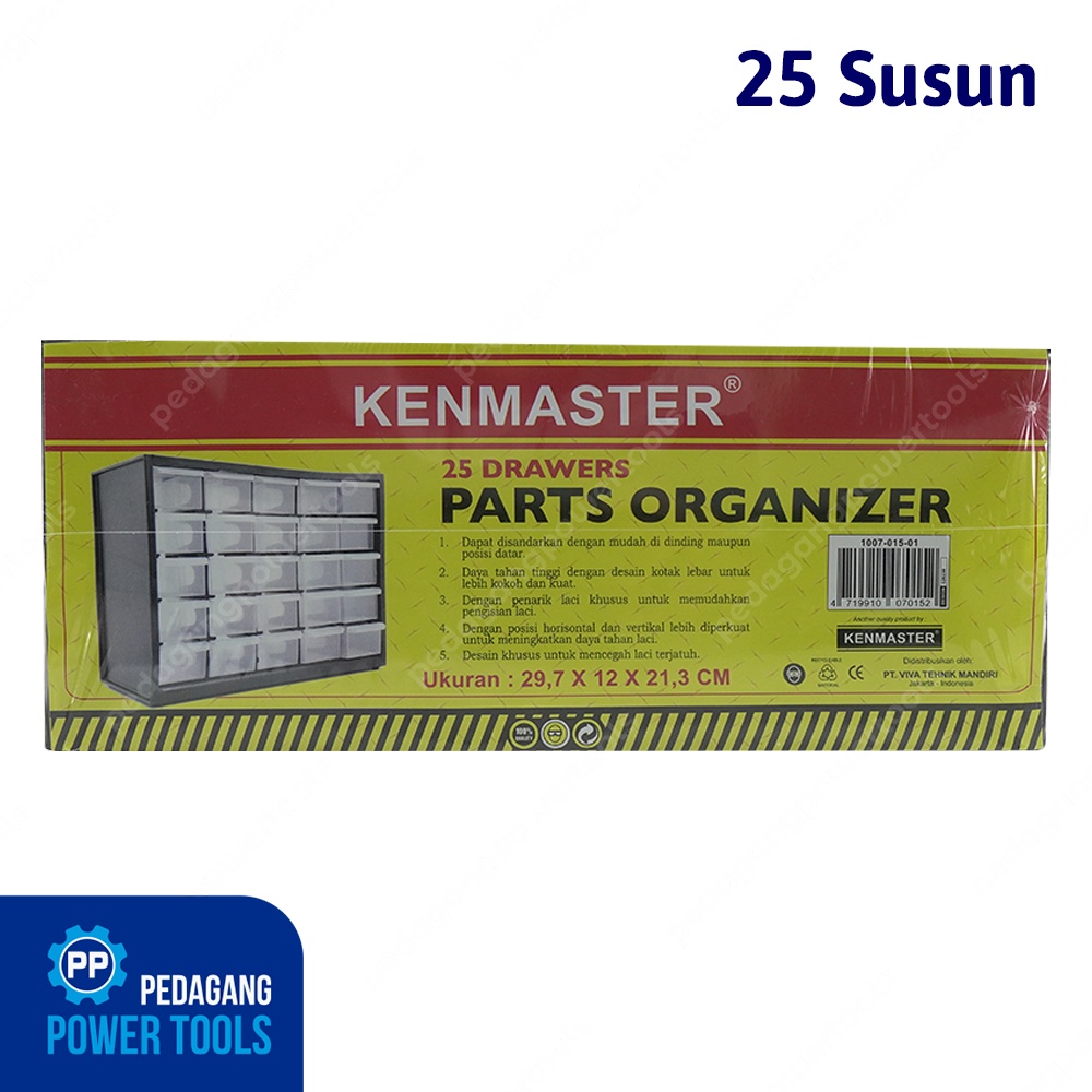 KENMASTER Rak / Kotak / Drawer Komponen 25 Slot Laci Partisi