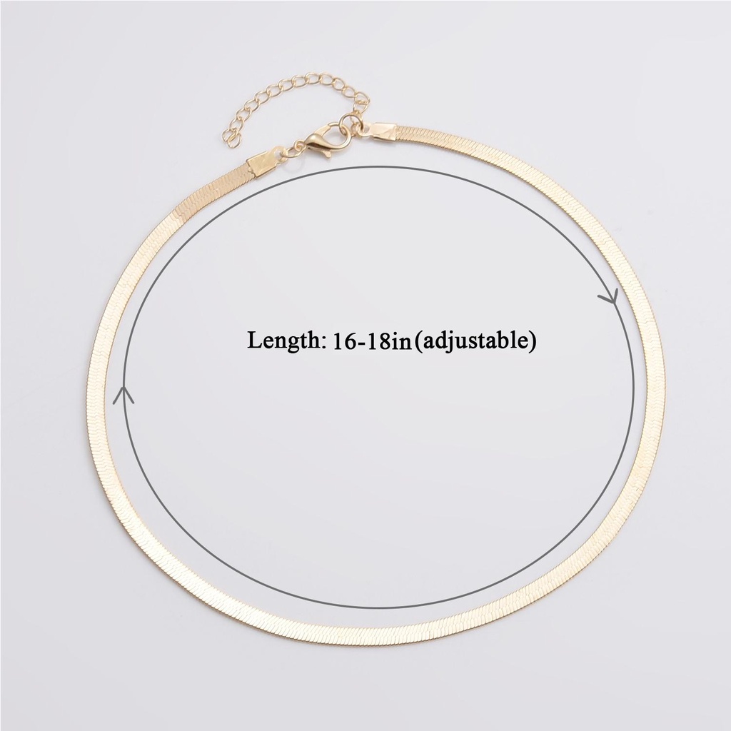 Choker Rantai Ular Nanas Emas/Perak Gadis Wanita Perhiasan Link Chain