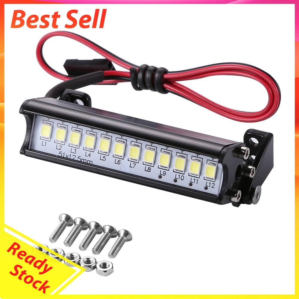 Universal 55mm 12 LED Model Car Roof Light for RC Climbing Car Accessories