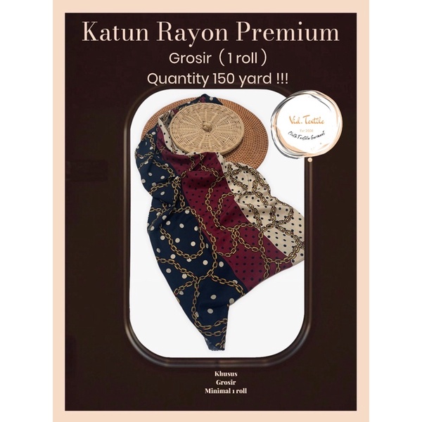 Grosir Kain Katun Rayon Viscose Premium ( 1 roll )