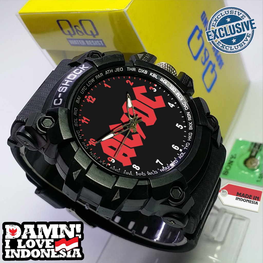 (EXCLUSIVE ) JAM TANGAN ACDC WATER RESIST FREE BOX DAN BATREI - NO.20