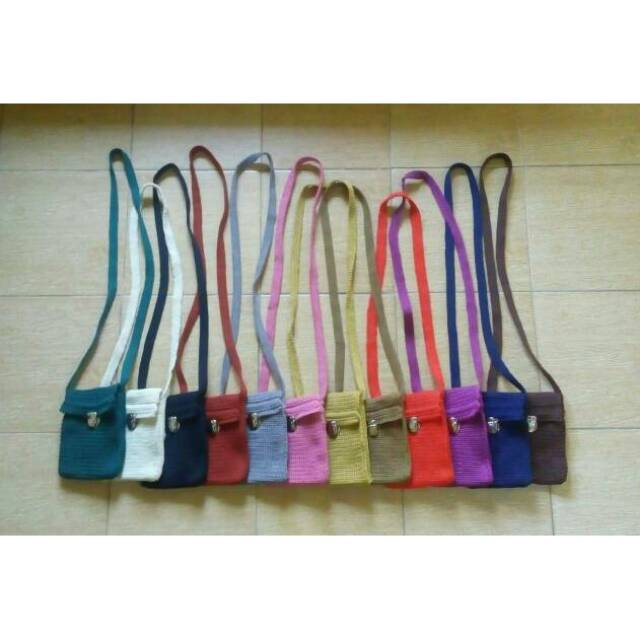 Rajut Selempang Hp warna komplit Shopee Indonesia Rajut Selempang Hp warna komplit Shopee Indonesia