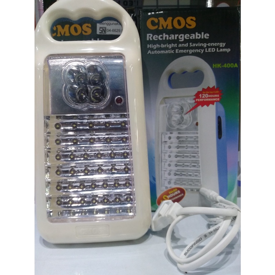 Lampu Emergency LED CMOS HK400A Lampu Led Darurat Rechargeable CMOS HK-400A