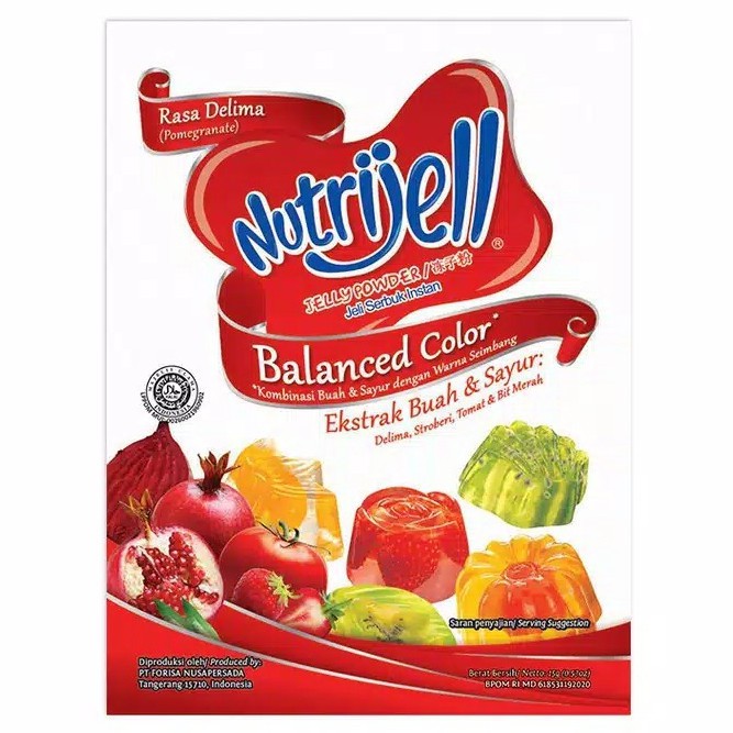 Nutrijell Balanced Color Blueberry , Delima , Soursoup 15 gram (Forisa)