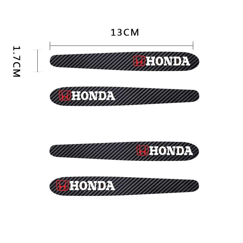 8pcs Stiker Pelindung Handle Mangkuk Bahan Carbon fiber Untuk Honda