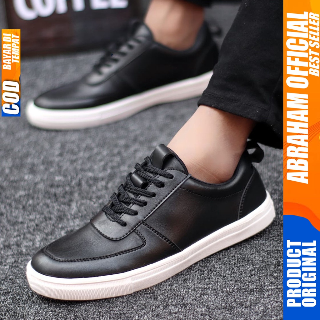 ABRHM x WLKR Sepatu Sneaker Pria Sepatu Casual Pria Kulit Pu Sepatu Pria Casual Ori Sneakers Sepatu Kasual Semi Formal Kerja Kantor Kuliah Gaya Santai Keren Kekinian Original Murah Terlaris