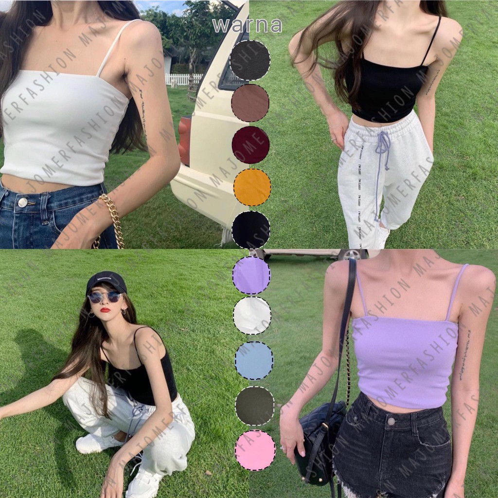 MAJOMER ® | GABRIEL TANK TOP - CROP TOP KOREA ATASAN WANITA-2