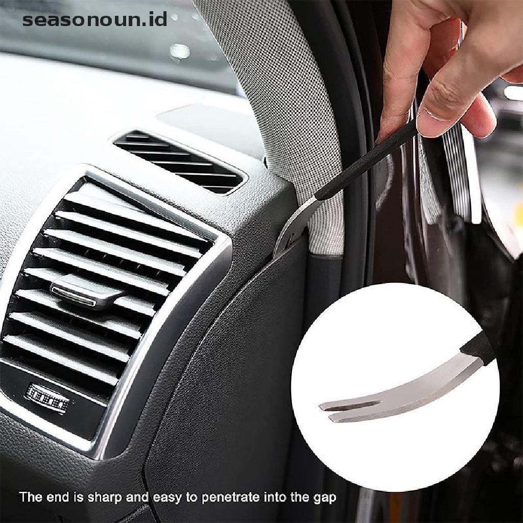 【seasonoun】 Car Trim Removal Tool Stainless Steel Durable Two-end Trim Removal Level Pry .