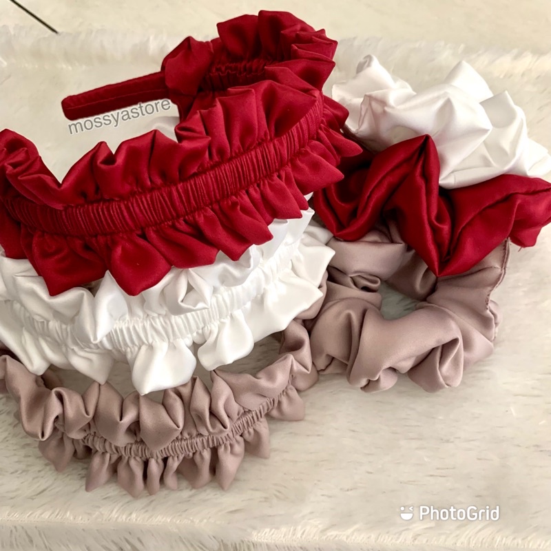 Bando Ruffles Nagita Bandana Korea Headband Ruffle Wanita