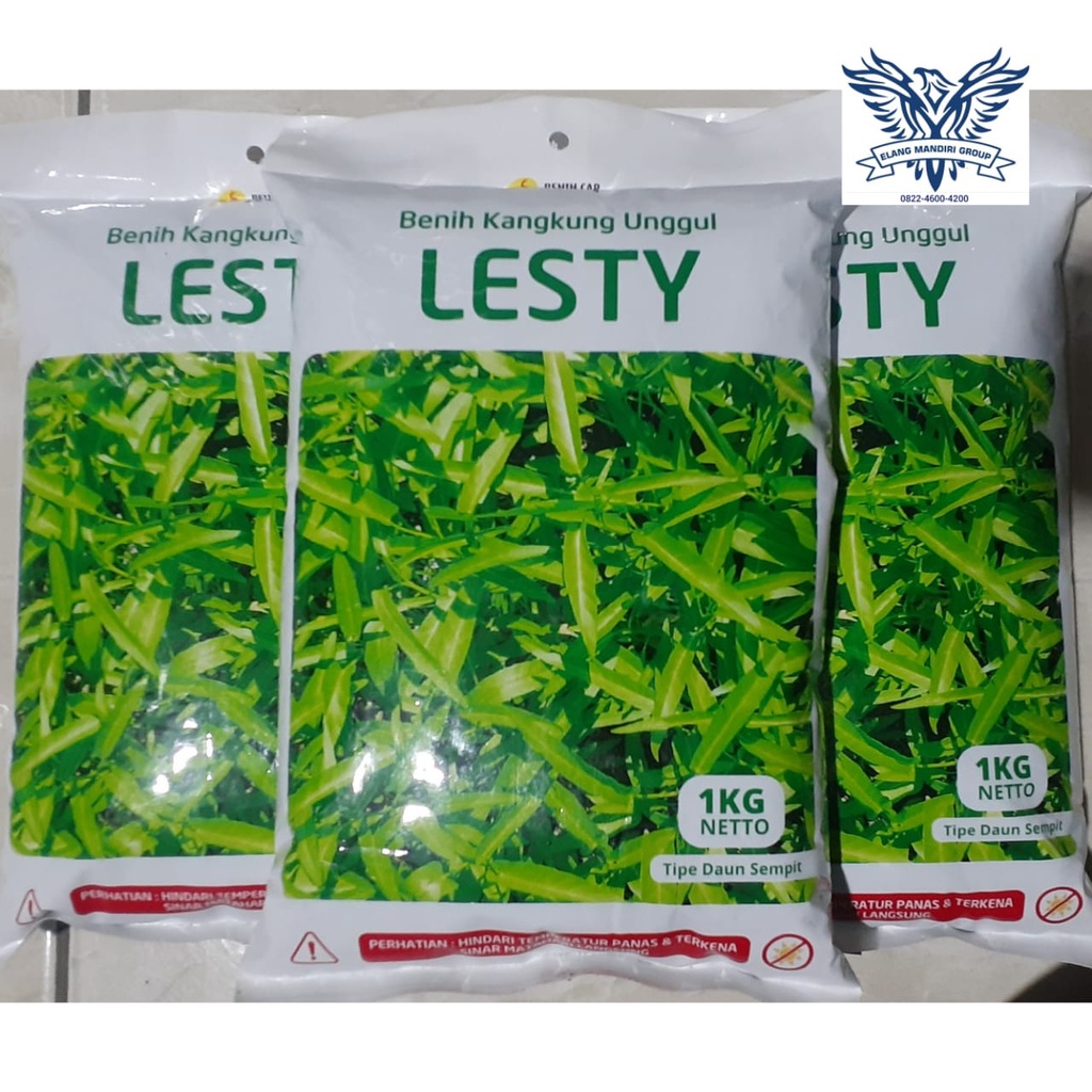 LESTY 1 KG BENIH BIBIT KANGKUNG DAUN SEMPIT PREMIUM  CAP RUSA