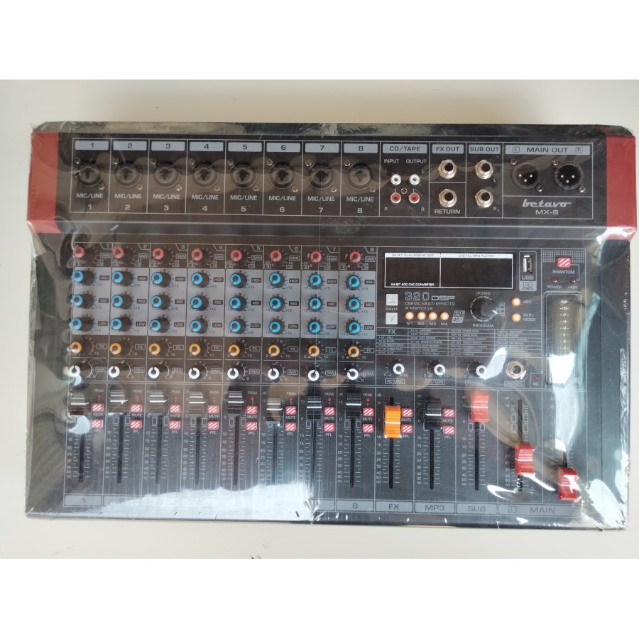 PROFESSIONAL MIXER AUDIO 8 CHANNEL BETAVO MX 8