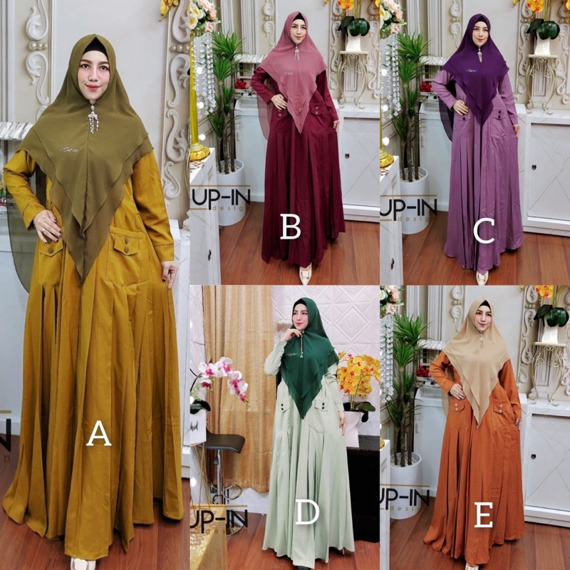 READY BUSANA GAMIS JULIANA DAILY SET SYARI by Cupin