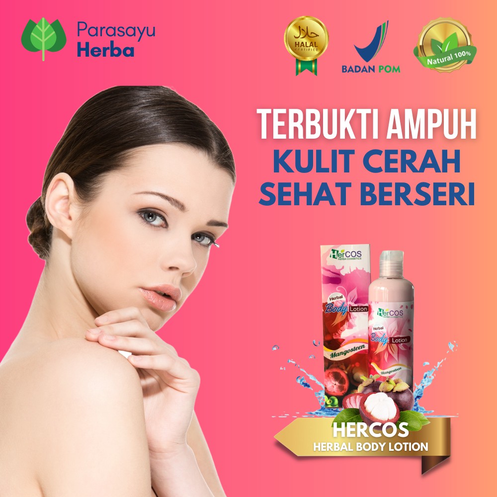 Pencerah Kulit Tubuh Hercos Handbody Body Lotion Extra Whitening Pemutih Badan Ampuh Permanen BPOM