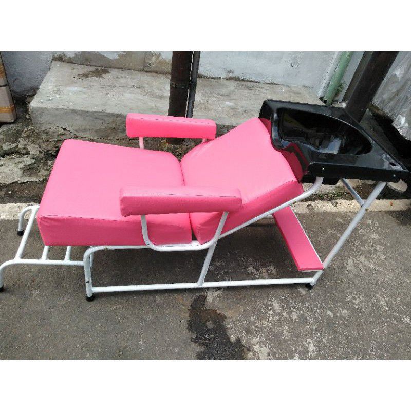 Kursi Keramas / Kursi Cuci Rambut / Alat Salon Rambut / Wasbak Keramas Salon PINK