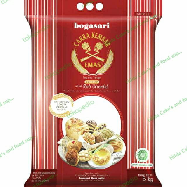 

BISA COD Tepung Cakra kembar Emas Roti Oriental 5 KG