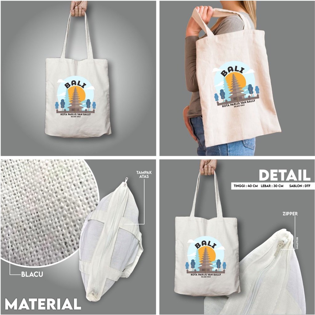 TOTEBAG RESELETING  DESIGN NUSANTARA BLACU 30 X 40 [SWEETSPACE]