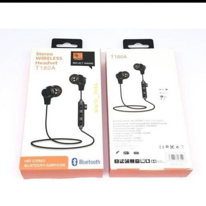 HEADSET BLUETOOTH J T180A PLUS SLOT MEMORY CARD EARPHONE WIRELESS SPORT