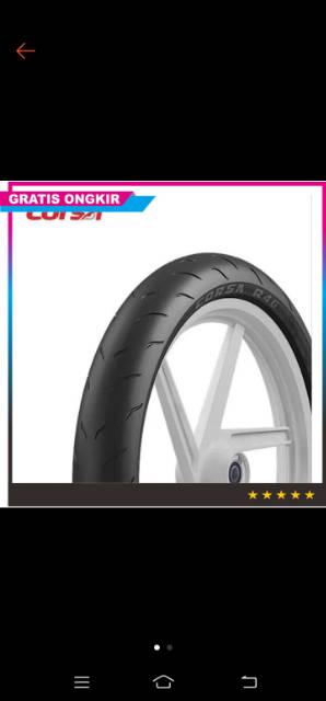 Ban tubeless depan/belakang Corsa platinum R46 untuk Honda Vario/beat series &amp;Mio/xeon/X-ride series