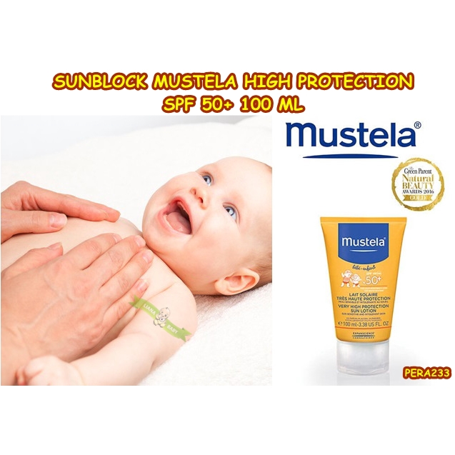 PERA233 SUNBLOCK MUSTELA HIGH PROTECTION SUN LOTION SPF50+ 100ML exp 04 2025