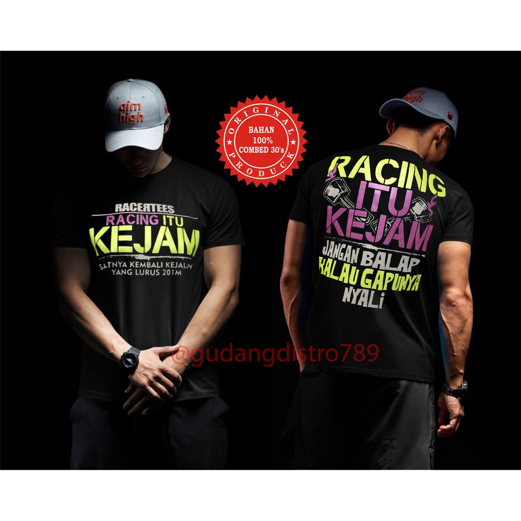 Baju Tshirt Kaos Distro Racing Kaos Racing Itu Kejam Black