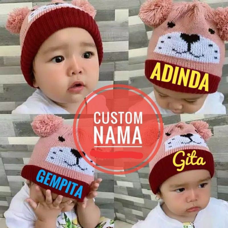 topi kupluk bayi karakter Lion TANPA P.O