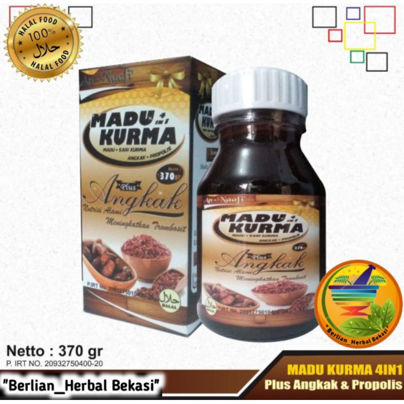 

Madu kurma 4 in 1 plus angkak propolis 370 gr An-naafi