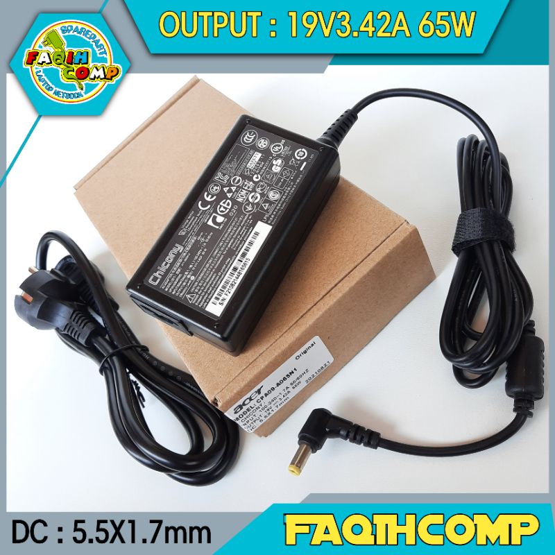 Adaptor Charger Original Acer (Chicony) 19v - 3.42A DC 5.5*1.7mm