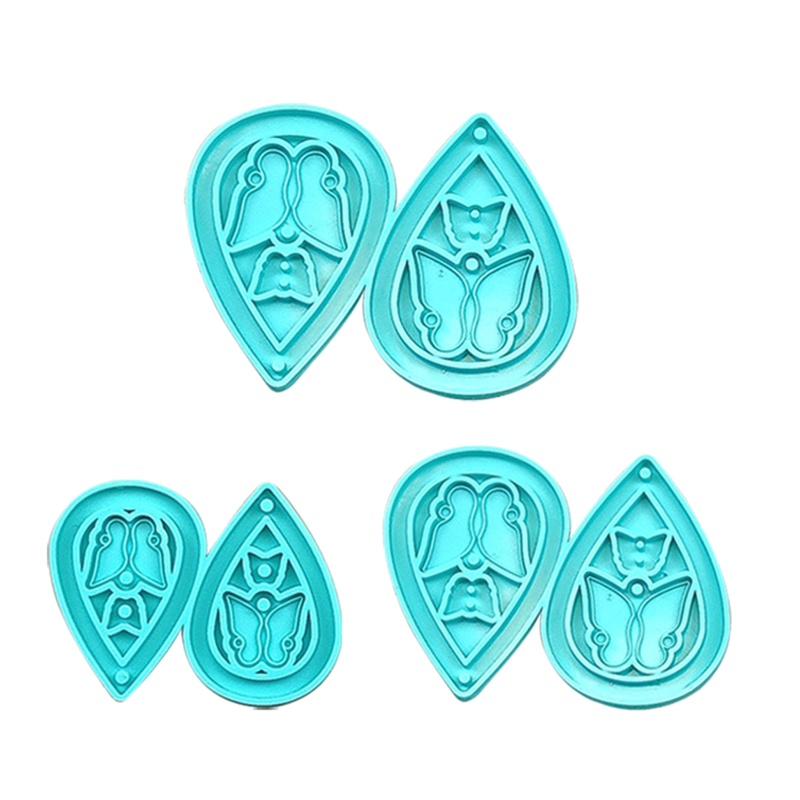 Siy Cetakan Kristal Bentuk Kupu-Kupu Ukuran Besar / Kecil / Medium / Besar Untuk Gantungan Kunci / Anting Diy