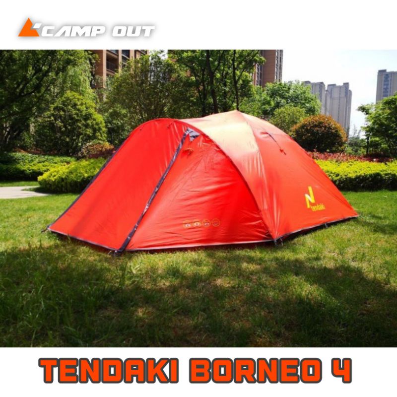 tendaki Borneo 4 | Tenda dome termurah  | Tenda camping | Tenda dome double layer 4 orang PU3000mm