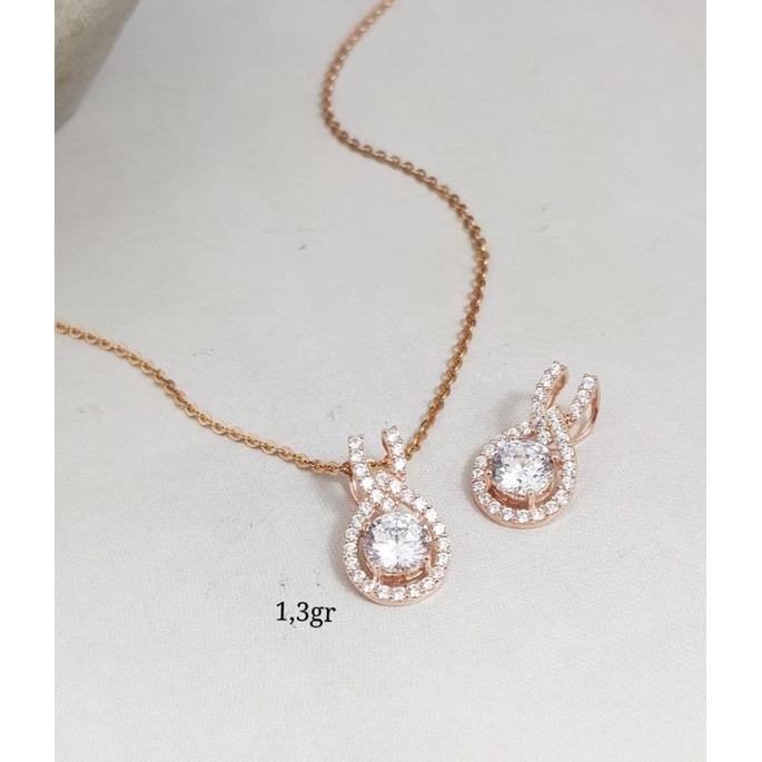 liontin emas asli kdr 750 rose gold amero 750