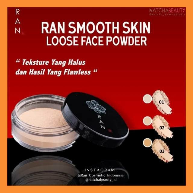 NEW RETAIL RAN SMOOTH SKIN LOOSE POWDER BEDAK TABUR RAN MINI HOLO