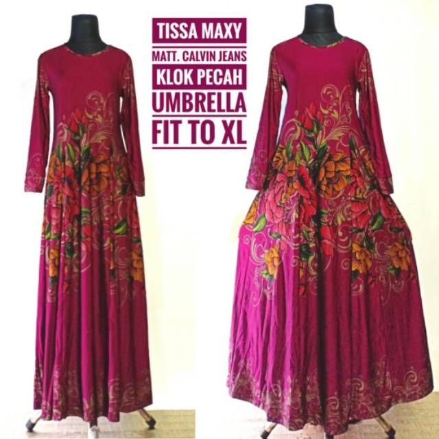 TISSA KLOK MAXY Matt Calvin Jeans, Model Klok Pecah Umbrella, Fit to XL