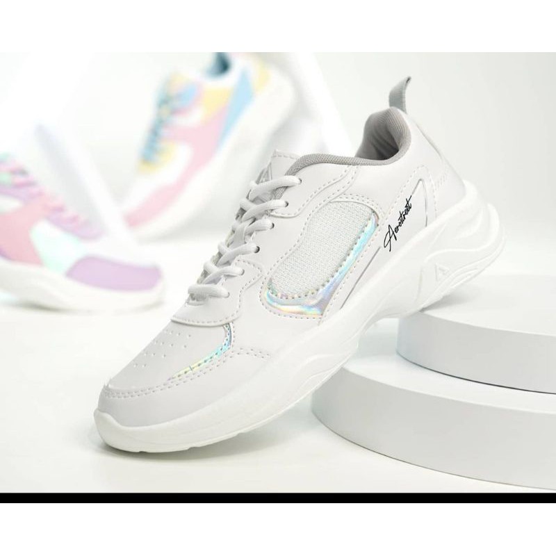 SEPATU WANITA SEPATU SNEAKERS AEROSTREET IVY CHUNGKY SERIES PUTIH UK.37