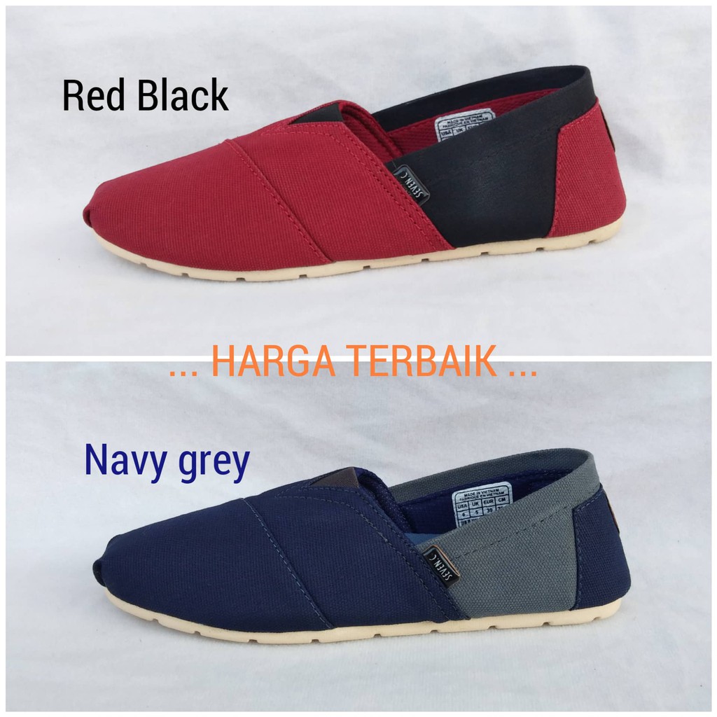 Sepatu slip on Pria dan Wanita Unisex Seven C-sepatu santai-sepatu kuliah-sepatu kerja-sepatu casual