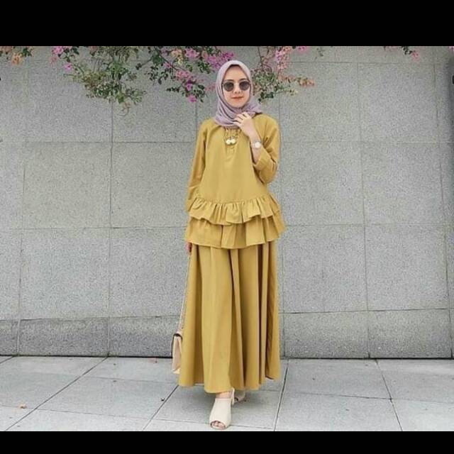 Setelan blus+rok katun toyobo