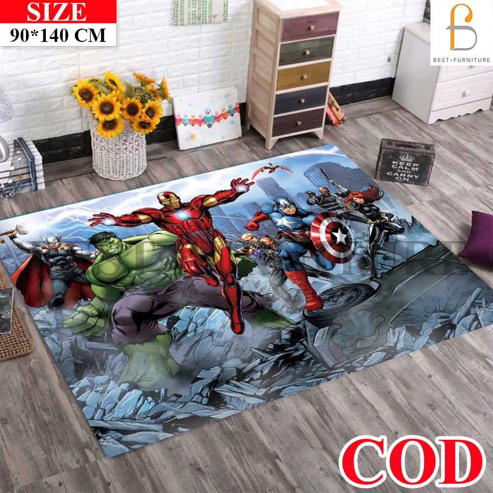 Best KB-914 Karpet Anak Karakter anti Licin anti Allergi uk 140x90CM