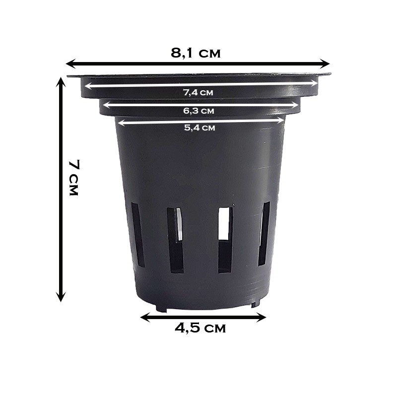 Netpot Hidroponik 8 cm Hitam isi 30 pcs