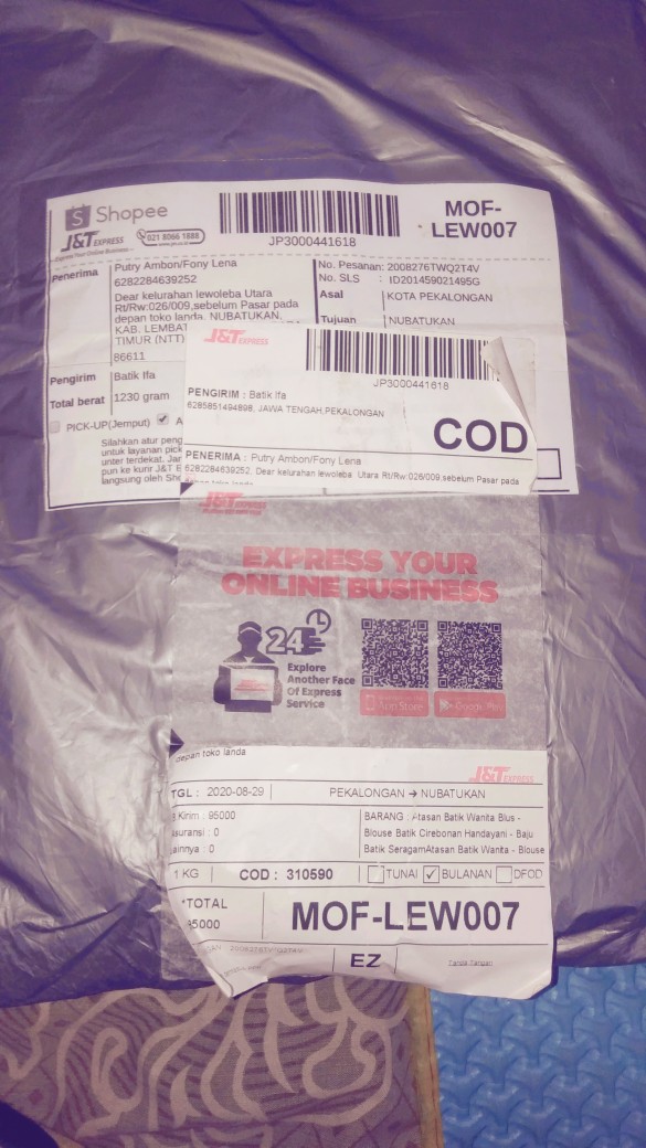 Bisa Cod Ready Xxl - Baju Batik Wanita Termurah Tunik Motif Kipas - Batik Ifa