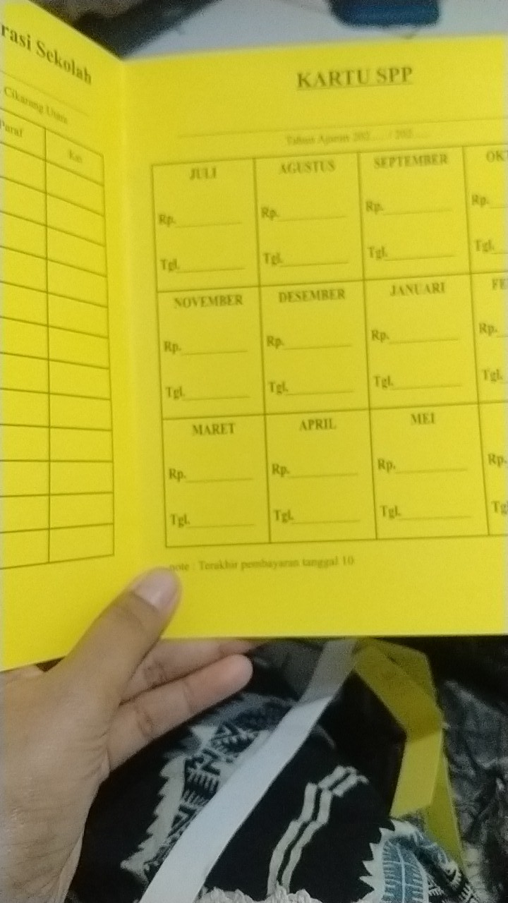 Custom Kartu Iuran Arisan Lebaran Spp Tagihan Cicilan Shopee Indonesia