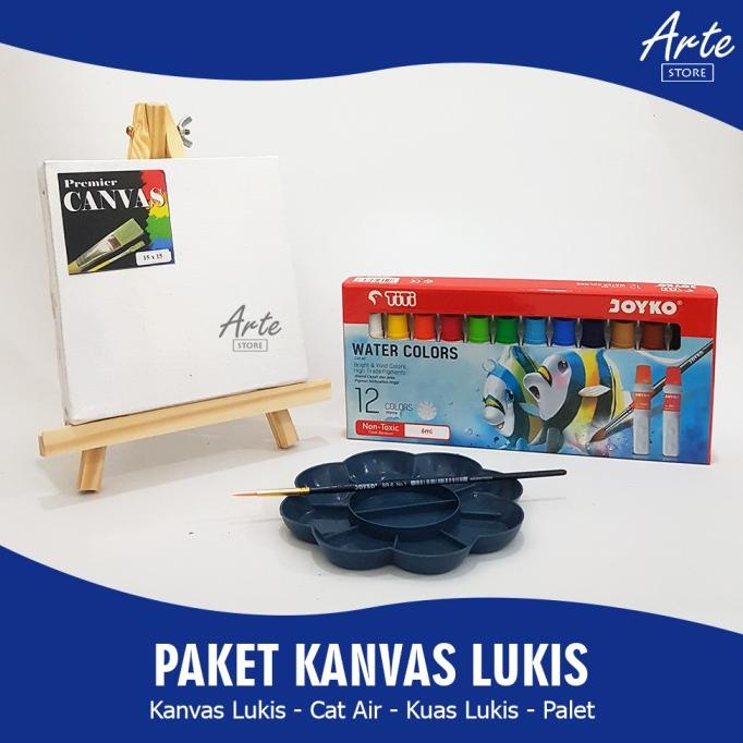 SALE PAKET KANVAS LUKIS (Kanvas Lukis, Cat Air, Kuas dan Palet)/CAT AKRILIK SET/CAT AKRILIK SET 24 WARNA/CAT AKRILIK PASTEL/CAT AIR/CAT AIR LUKIS SET/CAT AIR GIOTTO/KUAS LUKIS 1 SET/KUAS LUKIS KECIL/KUAS LUKIS LENGKAP/KANVAS LUKIS/KANVAS LUKIS