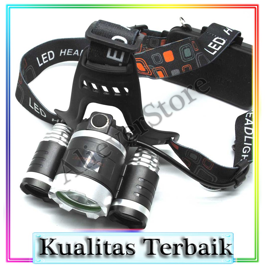 Headlamp 3 LED Cree XM-L T6 5000