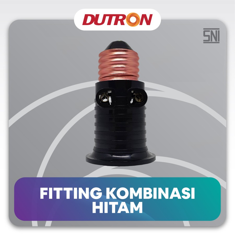 Fitting Kombinasi Dutron Fitting lampu Stop Kontak SNI HITAM PUTIH