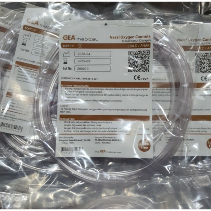 Selang Oksigen / Nasal Oxygen Cannula / Selang Oxygen / Nasal Oksigen