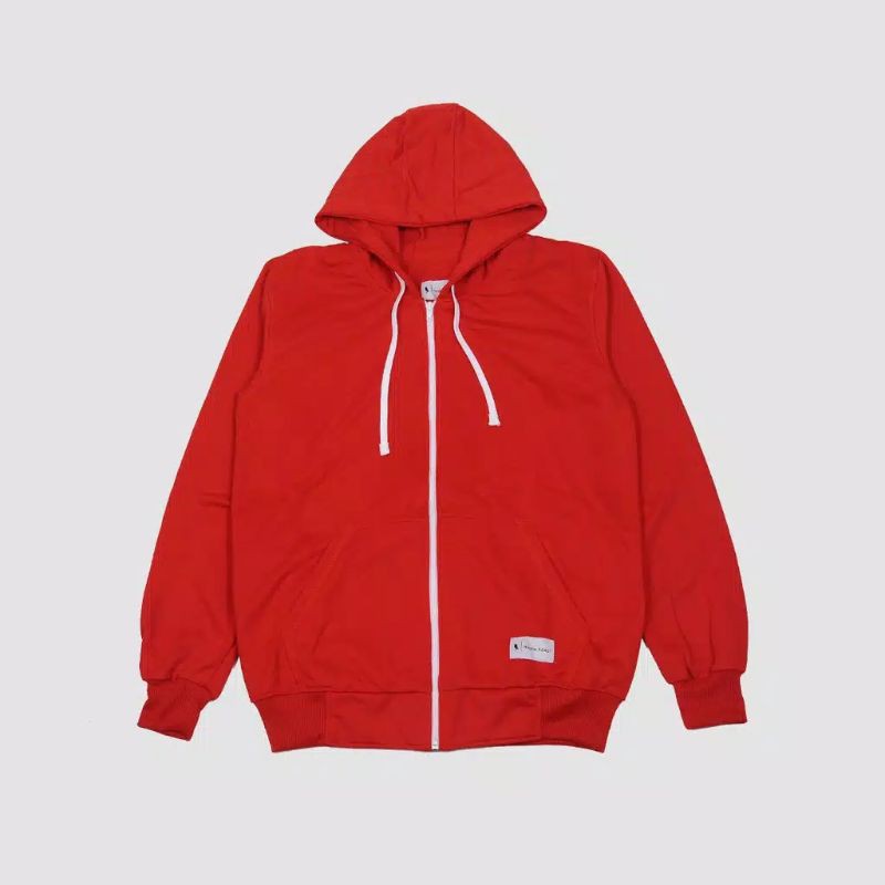 Jaket Hoodie Polos MERAH