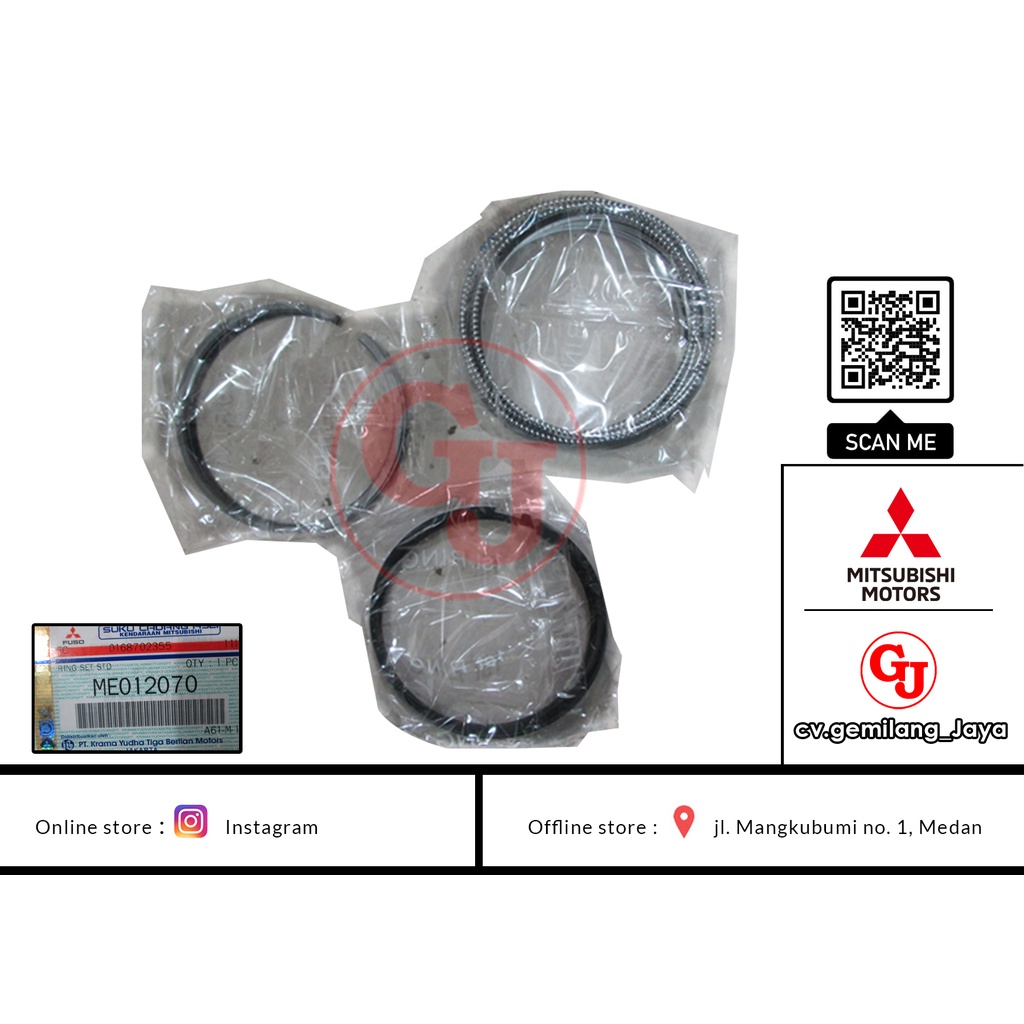 Ring piston/ring seher set asli Mitsubishi colt ps100- ME012070