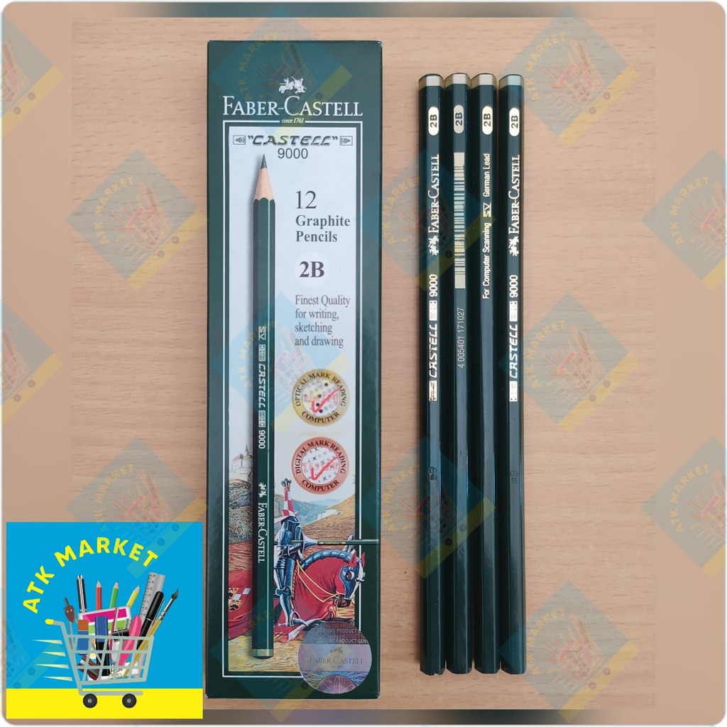 

(ECER) FABER CASTELL Pensil ujian / Pensil Kayu 2B German Original®
